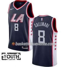 Maillot Basket Los Angeles Clippers Danilo Gallinari 8 2018-19 Nike City Edition Navy Swingman - Enfant